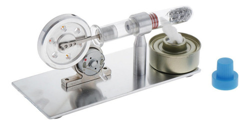 Mini Motor De Aire Caliente Stirling Modelo Con Led - Extern