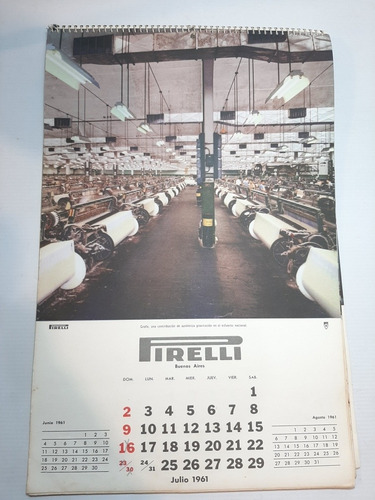 Imagen 6 de 9 de Antiguo Almanaque Pirelli 1961 Impecable Ro 1832