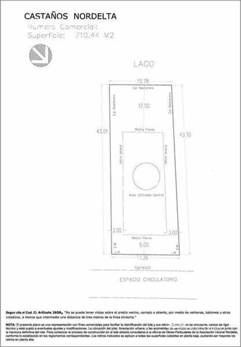Imagen 3 de 3 de Lote En Venta Nordelta Barrio Castaños