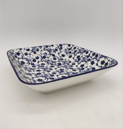 Imagen 3 de 3 de Plato Hondo Cuadrado Deco Porcelana 20cms Varios Colores