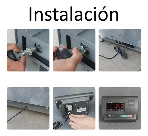 Balanza Plataforma Pesa Digital Industrial 3 Toneladas Marca Aspor 1.2 Metros X 1.2 Metros Para Carga Pesada Maquinaria Ganado Agricultura Calibrable Inalámbrica Recargable Tecla Tara Y Zero