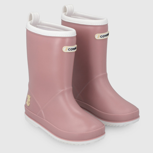 Bota De Agua Rosa Ribete Blanco Coyote Kids