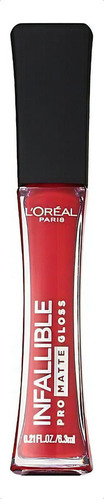 Labial Gloss Loréal Paris Infallible Pro Matte Gloss - 6.3ml Color 308 Shanghai Scarlet