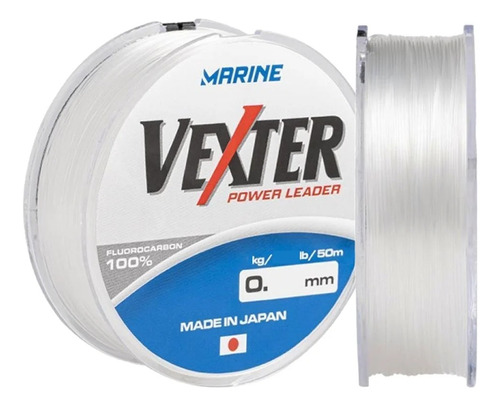 Linha Fluorocarbon Marine Sports Vexter Leader 0,33mm 7,2kg Cor Branco