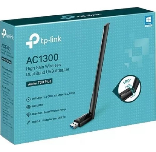 Adaptador Wifi Ac1300 Mbps Usb Tp-link T3u Plus