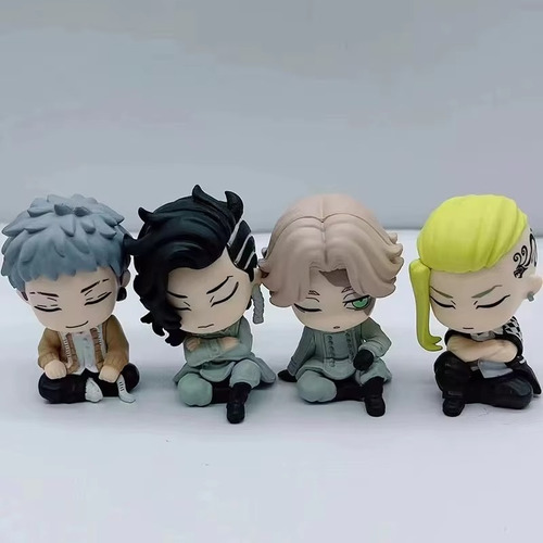 Juego De 4 Juguetes Tokyo Revengers Cute Sleep Version, 5 Cm