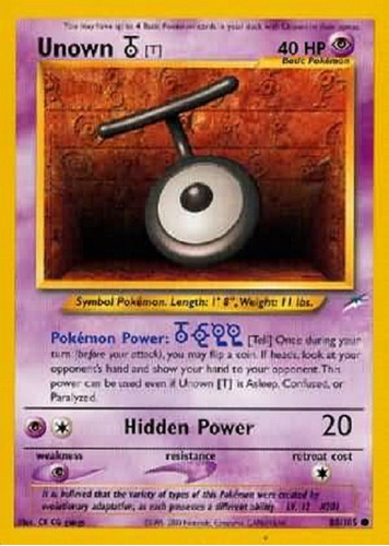 Unown T 88/105 Comun Pokemon Tcg