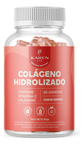Gomitas Colágeno Hidrolizado + Vitamina C  60 Uni Karun Life