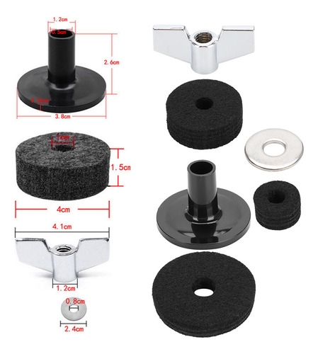 Brset De Batería Hi Hat Cup Felt, 18 Unidades, Kit De Plat