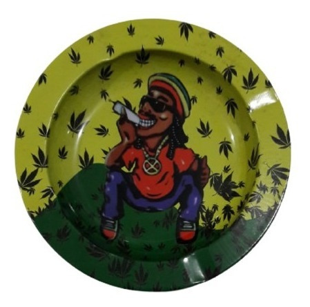 Imagen 2 de 5 de Cenicero Rastafari Jamaica Jamaiquino Reggae Jah Bob Marley