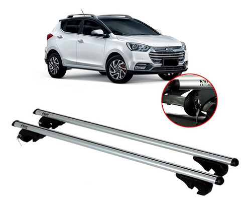 Par Travessa Longarina Rack Teto Jac T40 - Kiussi Antifurto