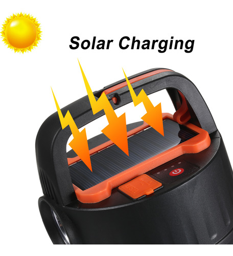 Linterna Solar Led Para Acampar, Recargable, Para Tienda De