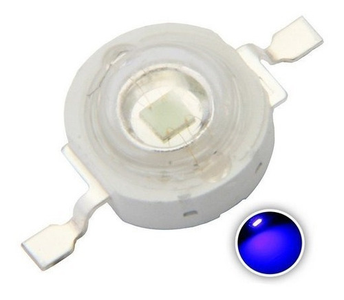 10 Unidades Power Led Chip 3w Diversas Cores Cor da luz Azul Actinico 3V