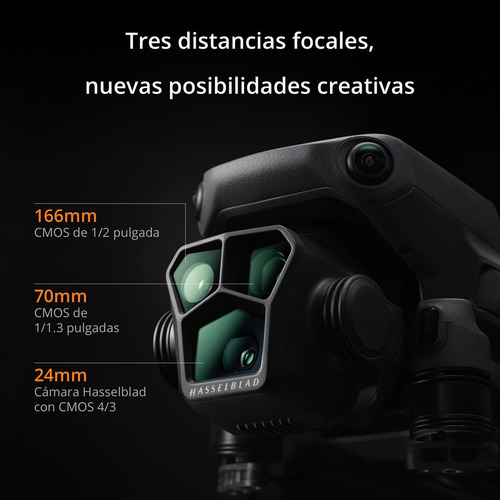 Drone DJI Mavic 3 Pro Fly More Combo con dual cámara 5.1 gris 5.8GHz 3 baterías