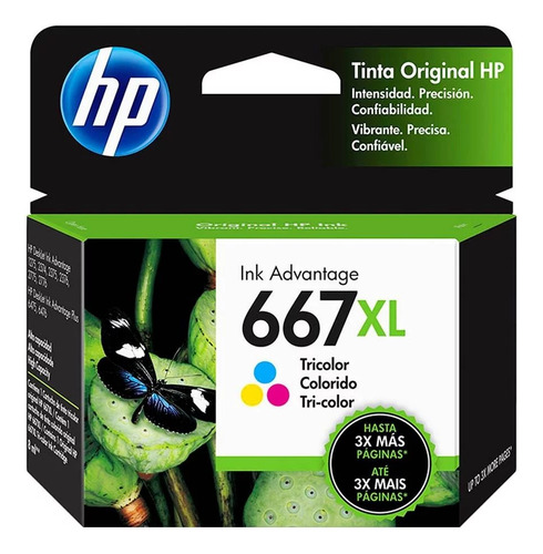 Hp 667xl Tri-color Alta Capacidad 330 Pag / Original