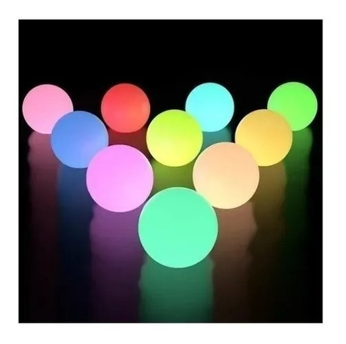 4 Lámparas Flotantes Led 16 Colores Luz Piscina Esfera Lujo
