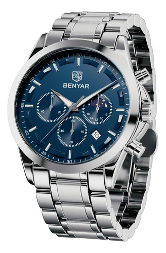 Benyar - Reloj De Pulsera Para Hombre, Resistente Al Agua Ha