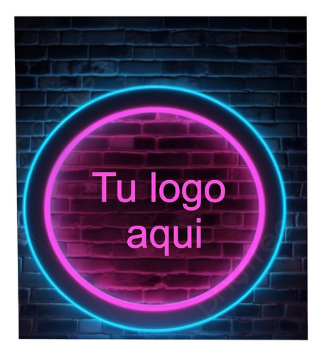Letrero Led Neon Personalizado Circular Luminoso 20*20