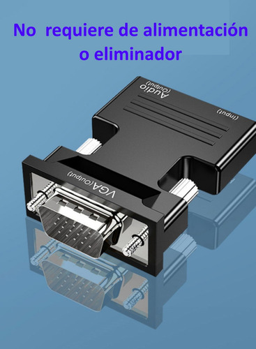 Convertidor Adaptador Hdmi Hembra A Vga Macho Y Audio 3.5 (Usado)
