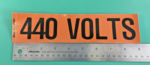 Pack Of 5 Ziptape Vm-440-a Vintage 440 Volts Stickers Or Eeo