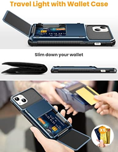 Funda Titacute Para iPhone 14 Plus Wallet Navy