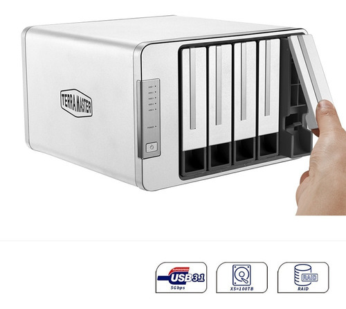 Das Disco Externo 5 Bahias Terramaster D5-300 Raid Usb-c 3.1
