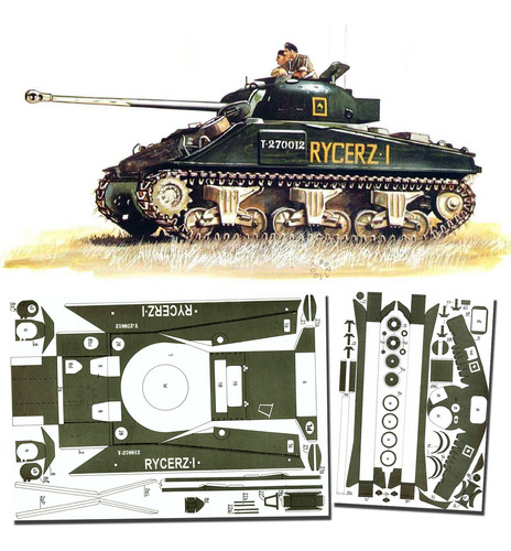 Sherman Firefly Escala 1.25 Papercraft