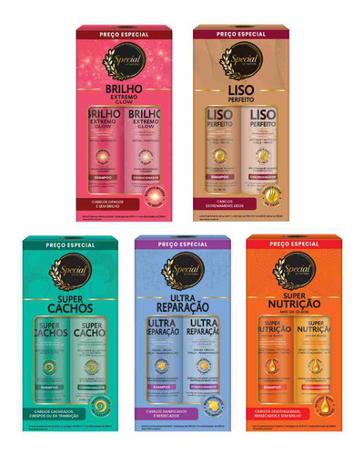 Kit Shampoo E Condicionador 300ml E 250ml Super Cachos