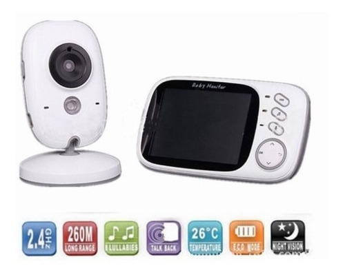Cámara Para Bebe Monitor Pantalla Nocturno 3.2 Pulgadas