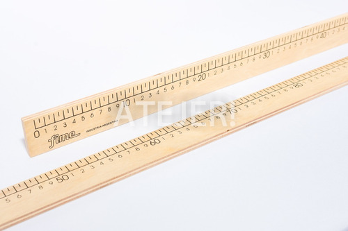 Imagen 6 de 8 de Regla De 100cm Fime De Madera Sin Lustrar Metro