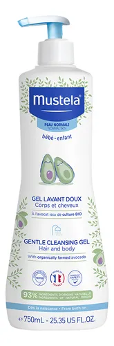 Mustela Gel Lavante Suave com Abacate Orgânico Bebê 750ml