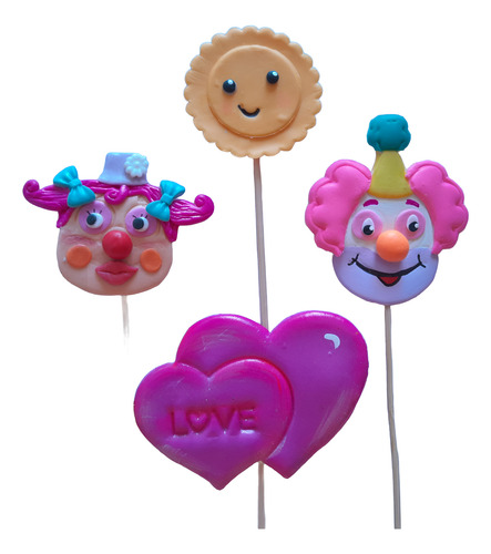 Adorno Torta Topper Porcelana F Payasos Circo Payamédicos X4 Amarillo Payasos Circo Payamédicos