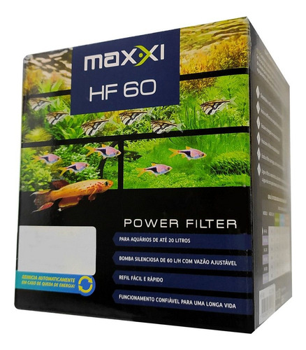 Filtro Maxxi Power Hf-60 60l/h 110v Para Aquários De 15l