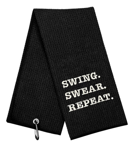 Toalla De Golf Divertida, Swing Swear Repeat, Regalos De Gol