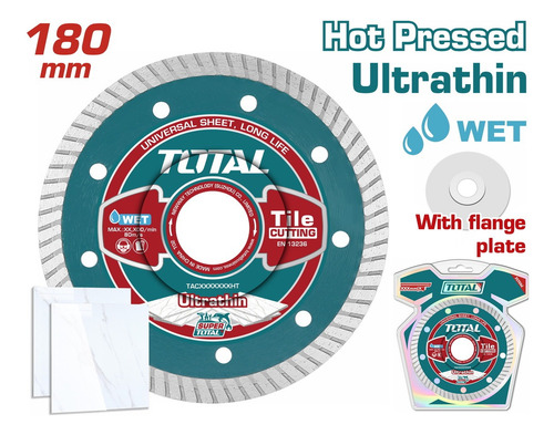 Disco Diamantado Turbo Ultrafino 180mm 7 PuLG Industrial