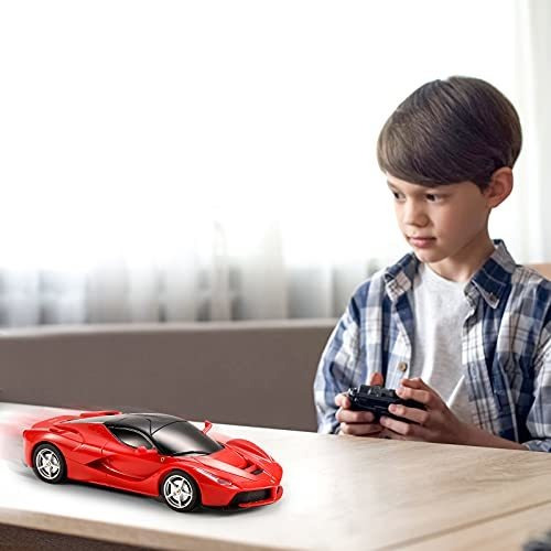 Teledirigido Juguete para Niños 3-18 Años SainSmart Jr 1:24 Modelo Ferrari Auto Rojo Ferrari Coche de Control Remoto 