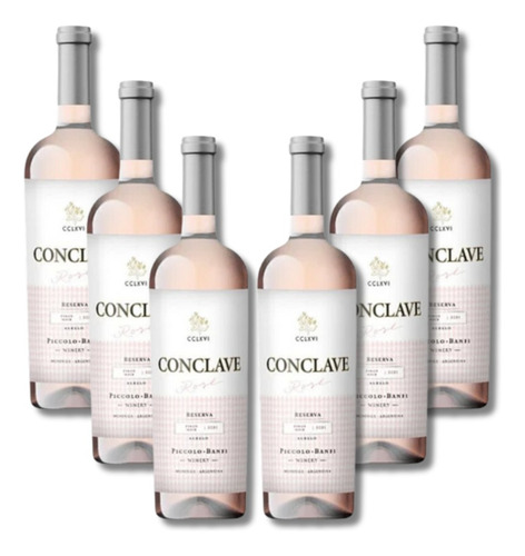Kit 6 Vinhos Argentino Conclave Reserva Rosé 750ml