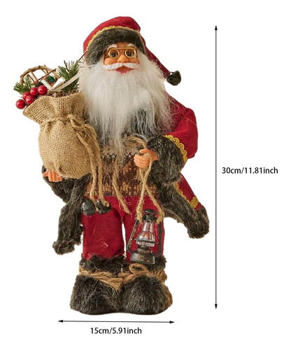 Muñeco Festivo De Papá Noel, Decoración 30 Centímetros