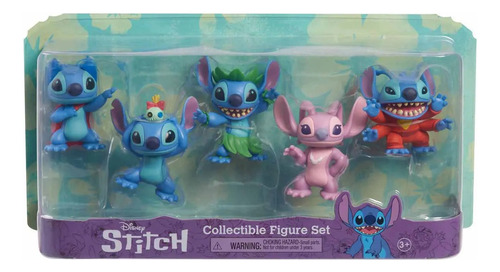 Kit Bonecos Disney Stitch 7 Cm Pack Com 5 Figuras Sunny