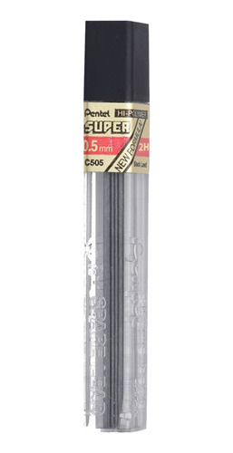 Grafite Para Lapiseira 0.5mm 2h Refil Com 12 Unidades Pentel