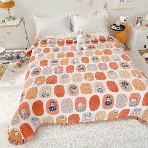 Cubrecama Cobertor Quilt 1.5 Plazas Homerdesgincl Hmcg7