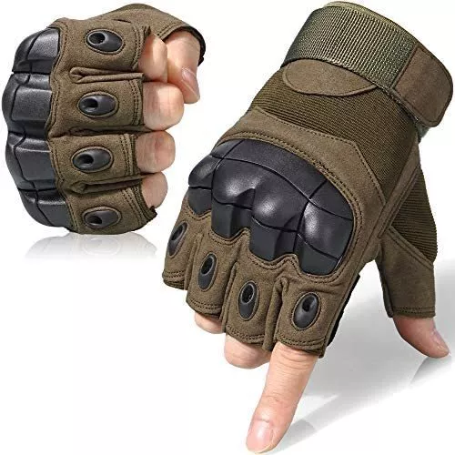 WTACTFUL Guantes tácticos de goma protectores de dedo completo para  Airsoft, caza, ciclismo, motocicleta