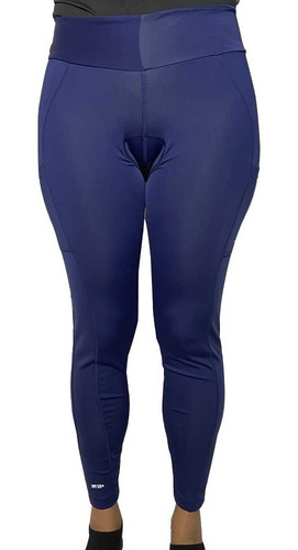 Imagem 1 de 6 de Calca Elite Feminina Azul Marinho Com Bolsinhos Ciclismo 21