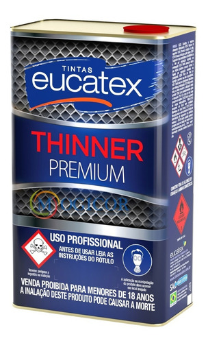 Imagem 1 de 3 de Thinner P/ Limpeza Premium 5l Tira Tinta Solvente Removedor