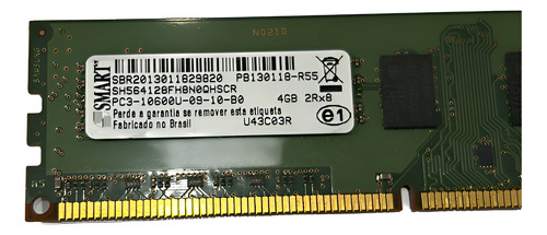 Memoria 4gb Ddr3 1333 Smart Pc3-10600u Desktop