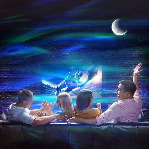 Aurora Star Light Projection Remote Led Rgb Night Lamp