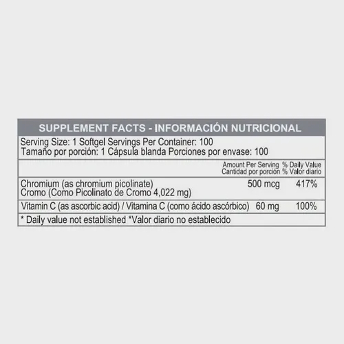 Chromium Picolinate 500mcg X100