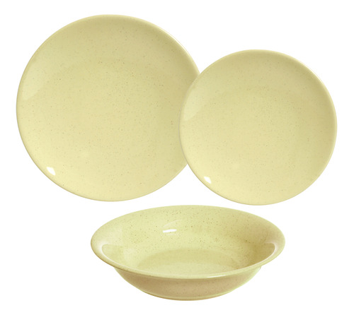 Set Vajilla 18 Piezas Plato Postre Playo Hondo Ceramica