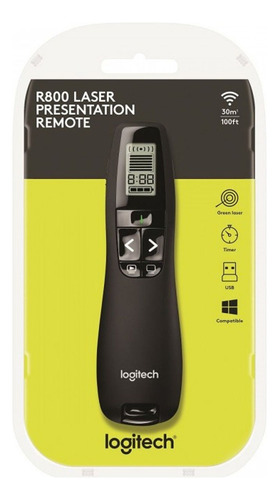 Logitech R800 Pro, Usb, Inalámbrico, Negro 910-001350 30 M