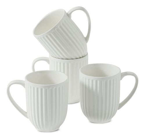 Set De 4 Tazas De Cerámica Hasense, 16 Onzas, Grandes Tazas